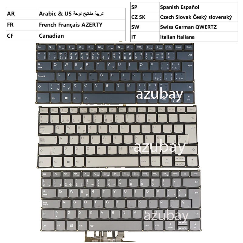 Клавиатура для Lenovo YOGA 730-13IWL 730-15IKB 730-15IWL C740-14IML Arabic FR AZERTY канадская испанская