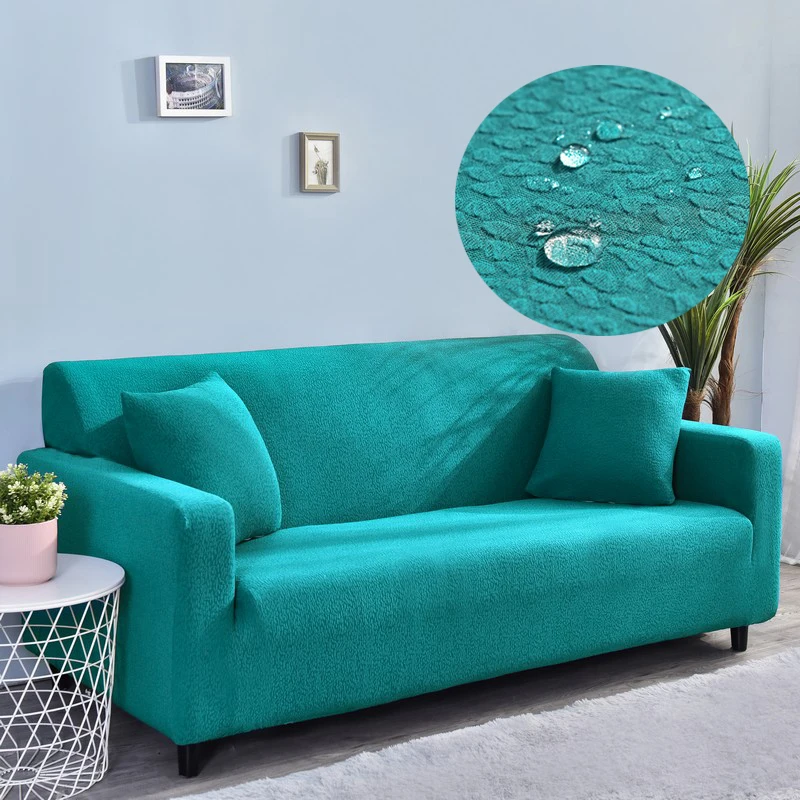 

1/2/3/4 Seater Water Repellent Sofa Covers Seersucker Stretch Pet Dog Cat Sofa Cover Sectional Corner Loveseat Sofa Slipcovers
