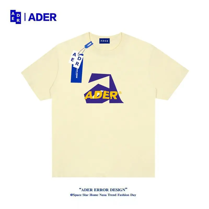 

New ADER ERROR Letters Printing T-Shirts Men Women Unisex 1:1 Pure Cotton Oversized White Short Sleeves
