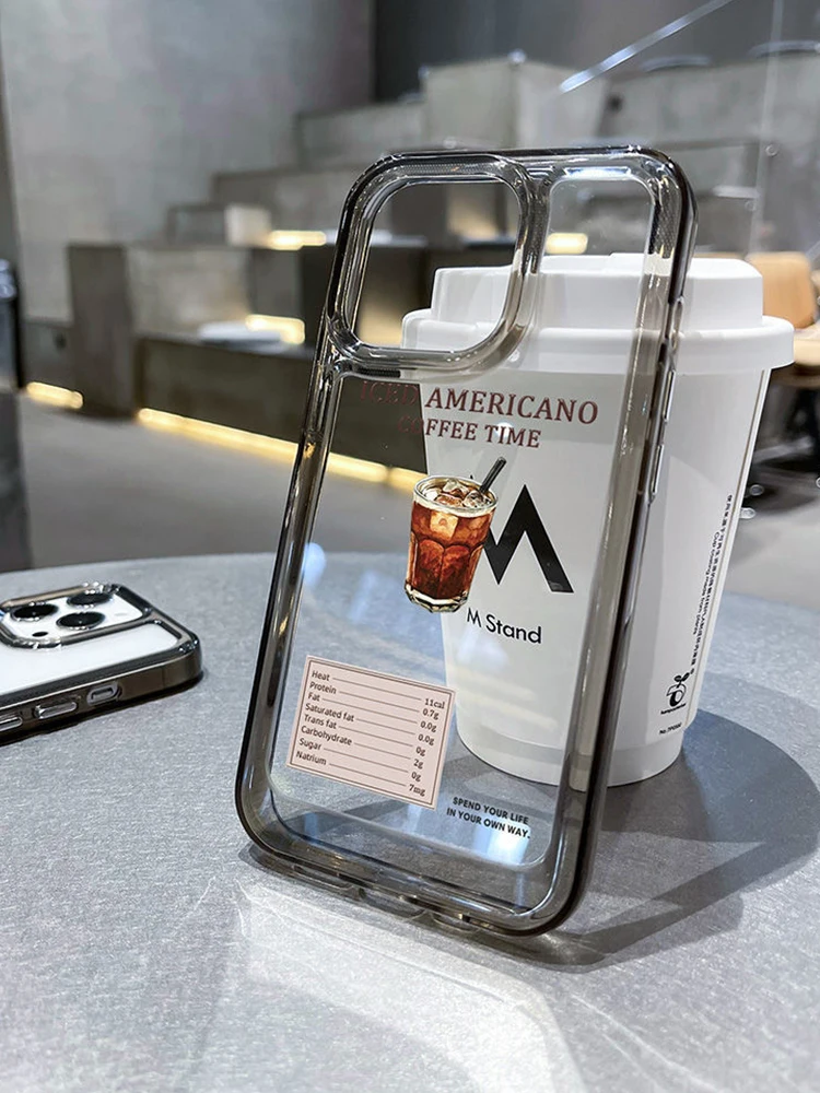 Модный прозрачный чехол с американской этикеткой Ice для телефона iPhone 13 12 11 Pro XR X XS
