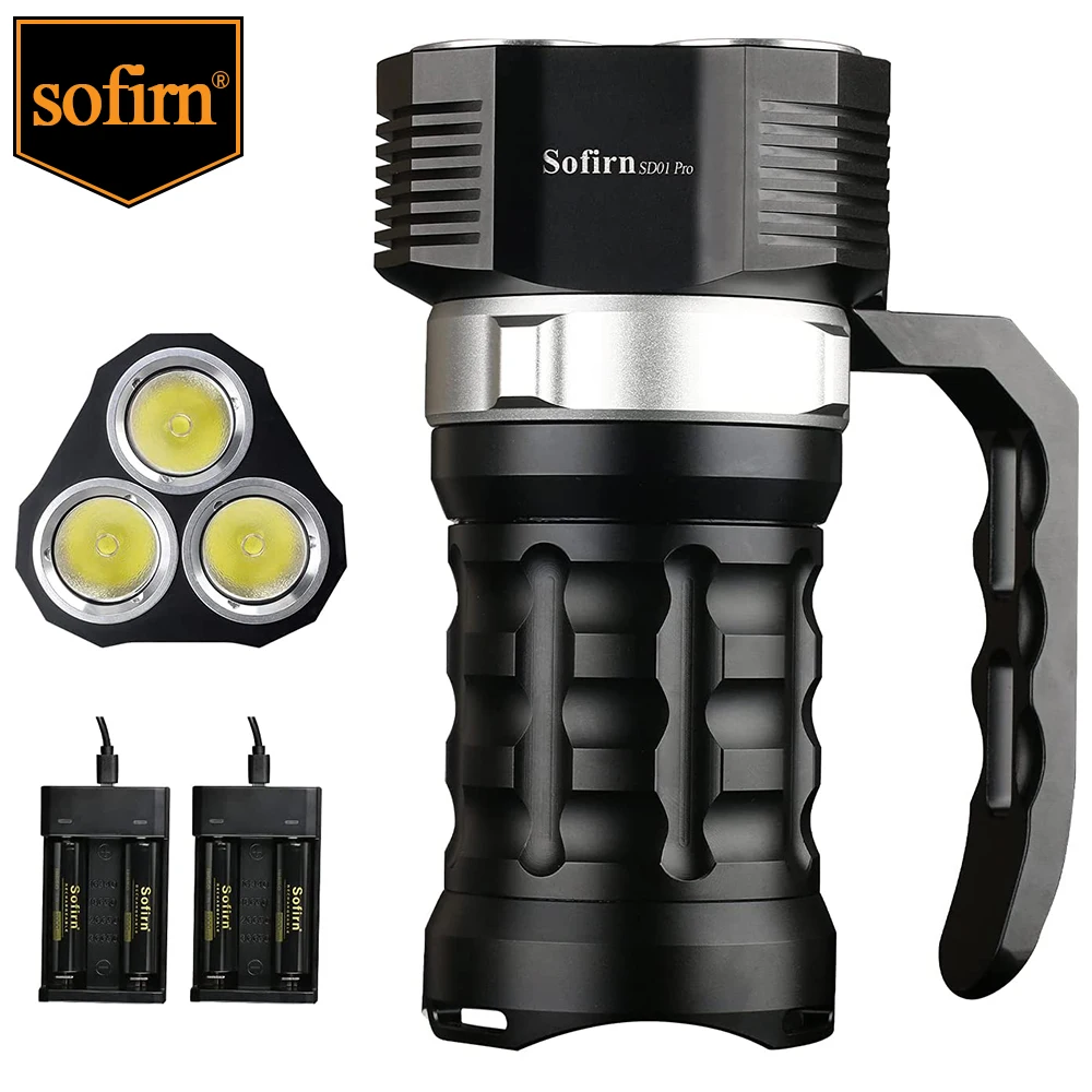 Sofirn SD01 Pro10000LM Powerful Diving Light 3* XHP50.2 Scuba Dive Flashlight Underwater Torch with Magnetic Control Switch