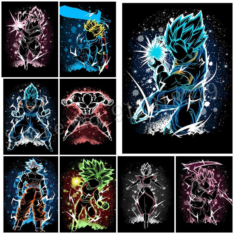 

Japanese Anime Dragon Ball Diamond Painting 5D Diy Cartoon Full Drill Embroidery Mosaic Rhinestone Cross Stitch Kit Crafts Decor