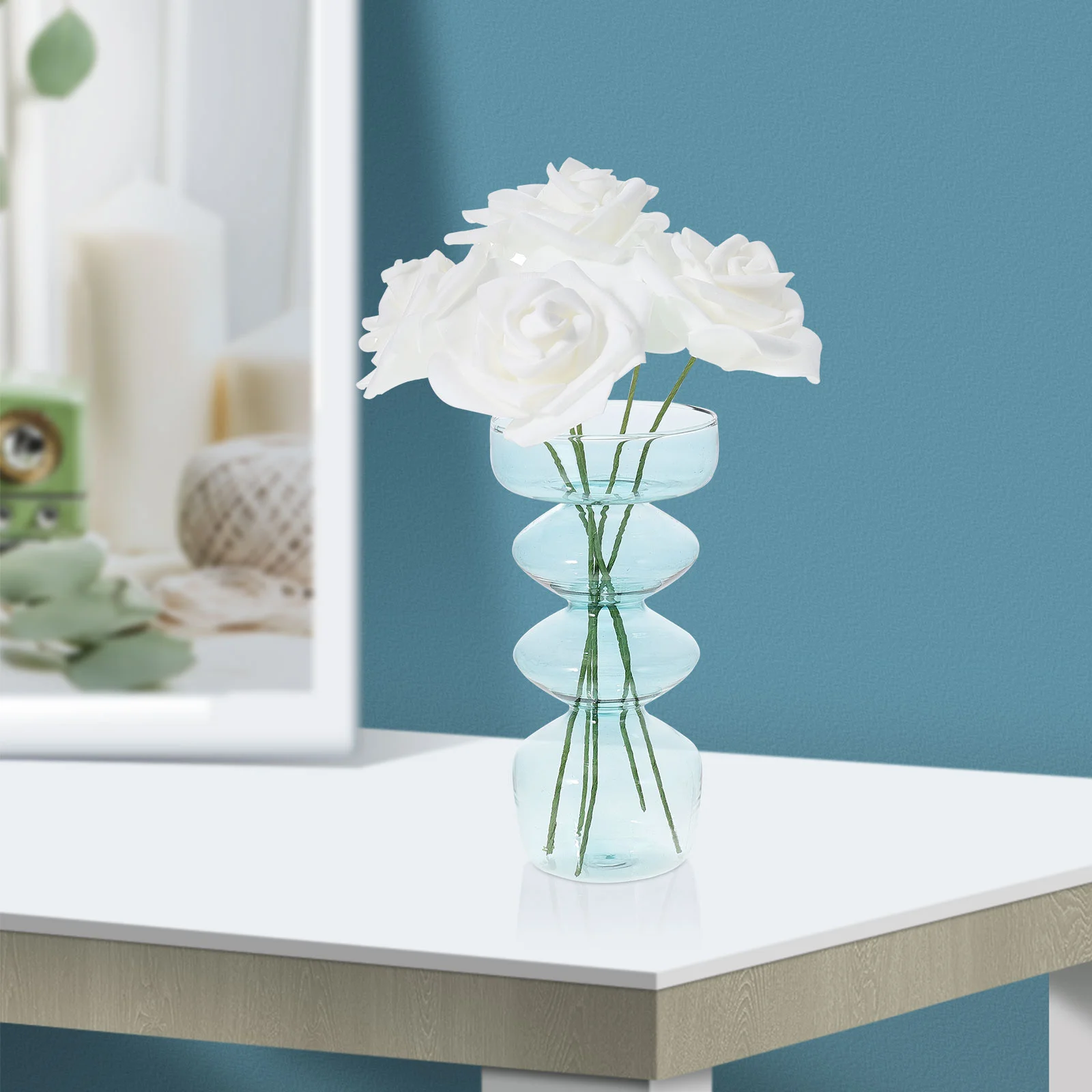 

Vase Glass Flower Vases Bubble Floral Buddecorative Arrangement Wedding Centerpiece Hydroponiccrystal Bowl Desktop Transparent