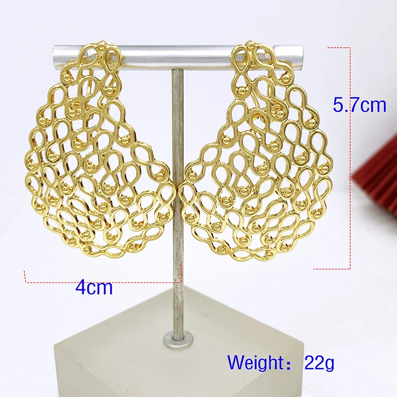 Женские серьги-кольца с покрытием из 18-каратного золота