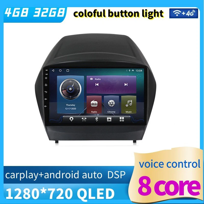 

9" octa-core 1280*720 QLED Screen Android 12 Car GPS Video Player Navigation For Hyundai Ix35 Tucson 2010-2015