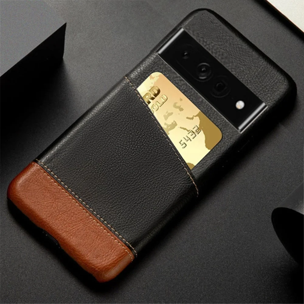 

For Google Pixel 7 Pro 6 6pro 4A 5G 5A Case Card Slot Holder Mixed Splice PU Leather Cover For Google Pixel 7 7pro 6A 6 Pro 4 3A