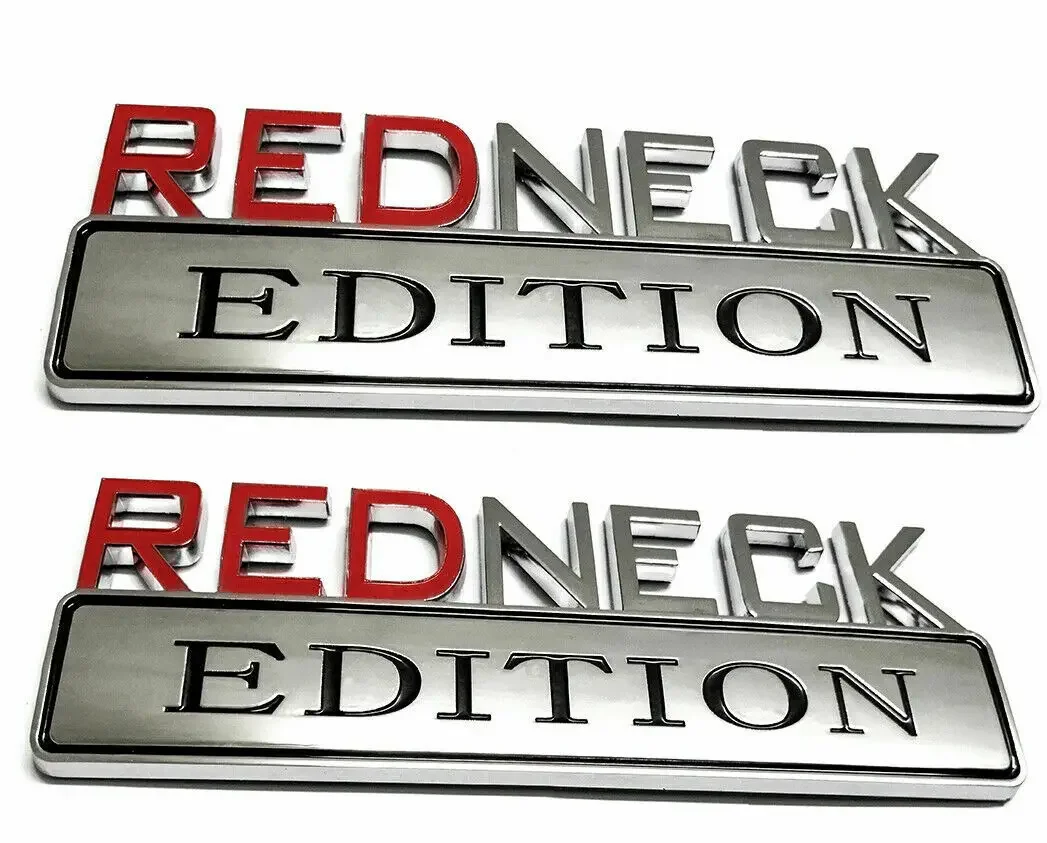 2x 3D ABS Chrome REDNECK EDITION эмблема багажник автомобиля значок наклейка наклейки