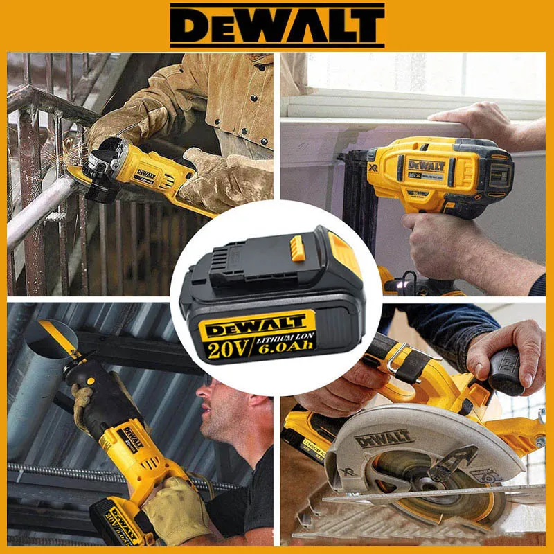 100% Original FOR DeWalt 18V 5Ah 6Ah 18650 Battery Power Tool Replacement for DeWalt DCB184 DCB181 DCB182 DCB200 20VBattery With