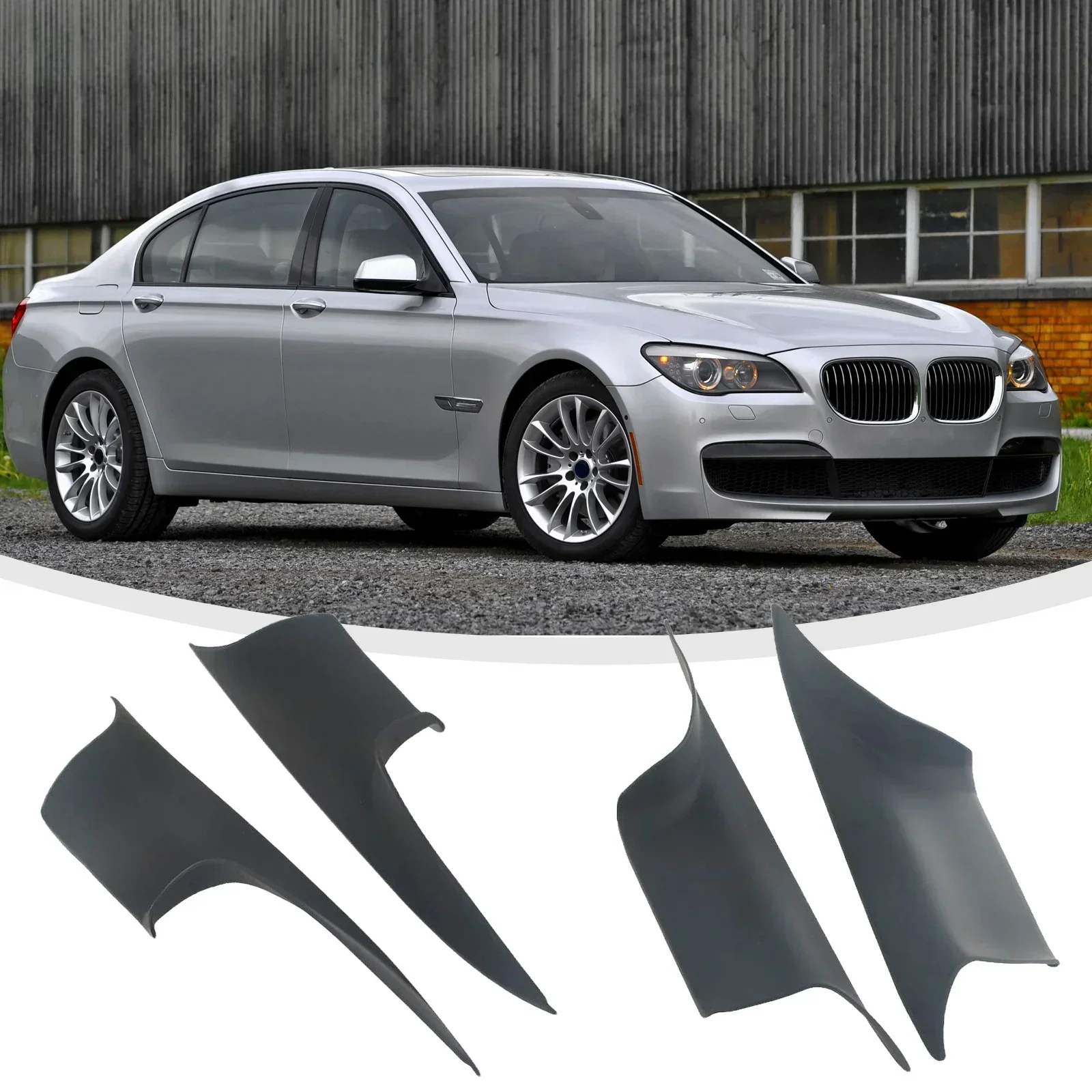 4 * внутренняя передняя ручка двери черная крышка 51419115501 # Для BMW-7 серии F01/F02 2008 2009