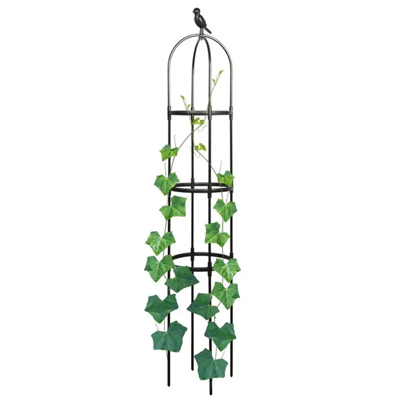 

Plant Climbing Frame DIY Assembly Garden Trellis Obelisk Plant Steel Frame For Climbing Plant Outdoor Wrought Iron Flower Stand