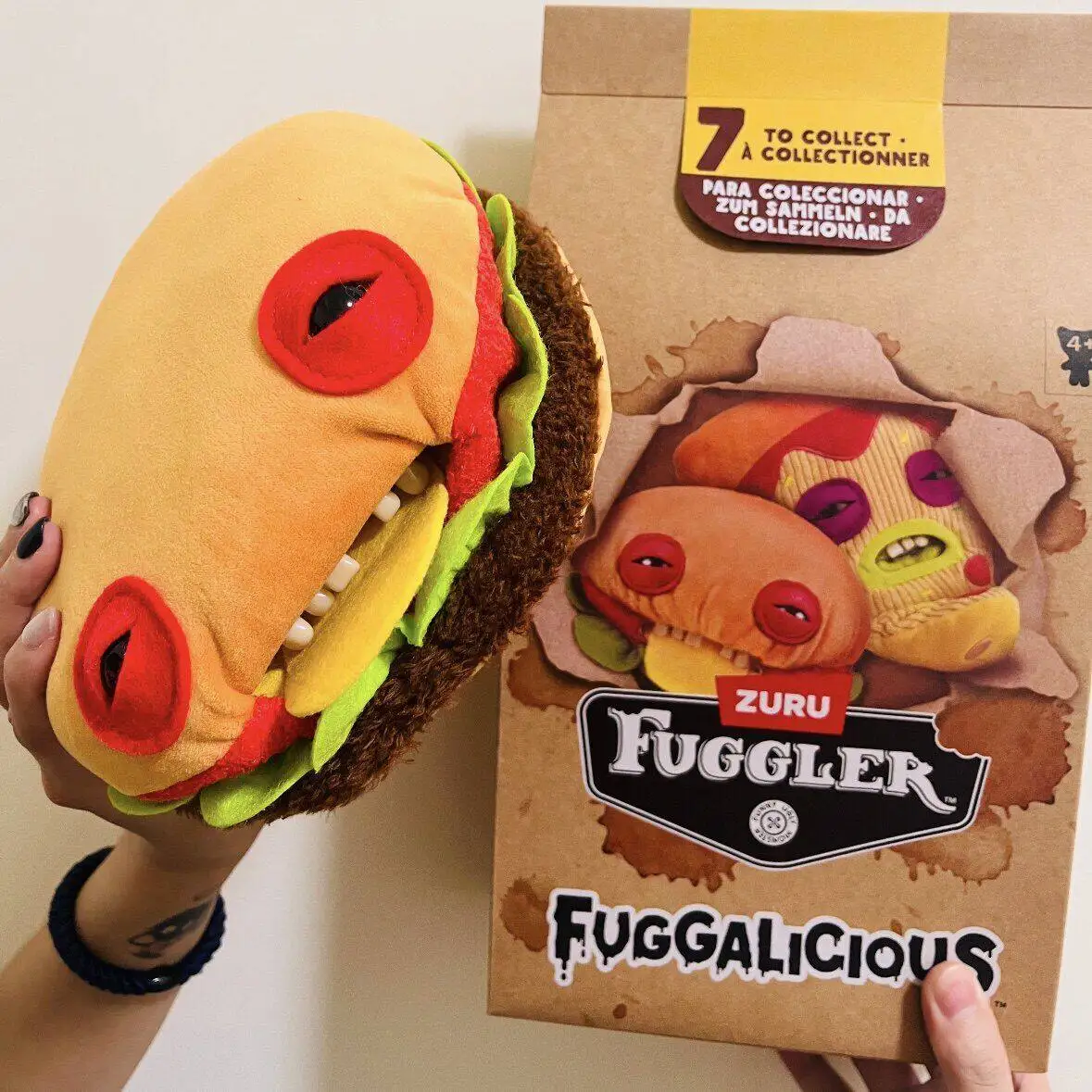 Фото Официальная оригинальная плюшевая кукла Fuggalicious от Fuggler: милый зубастый монстр, забавная игрушка-зверь, модная коллекционная игрушка-сюрприз в закрытой коробке №1