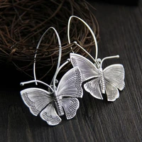european and american retro butterfly ear line simple cold wind earrings temperament fashion niche design ear jewelry women