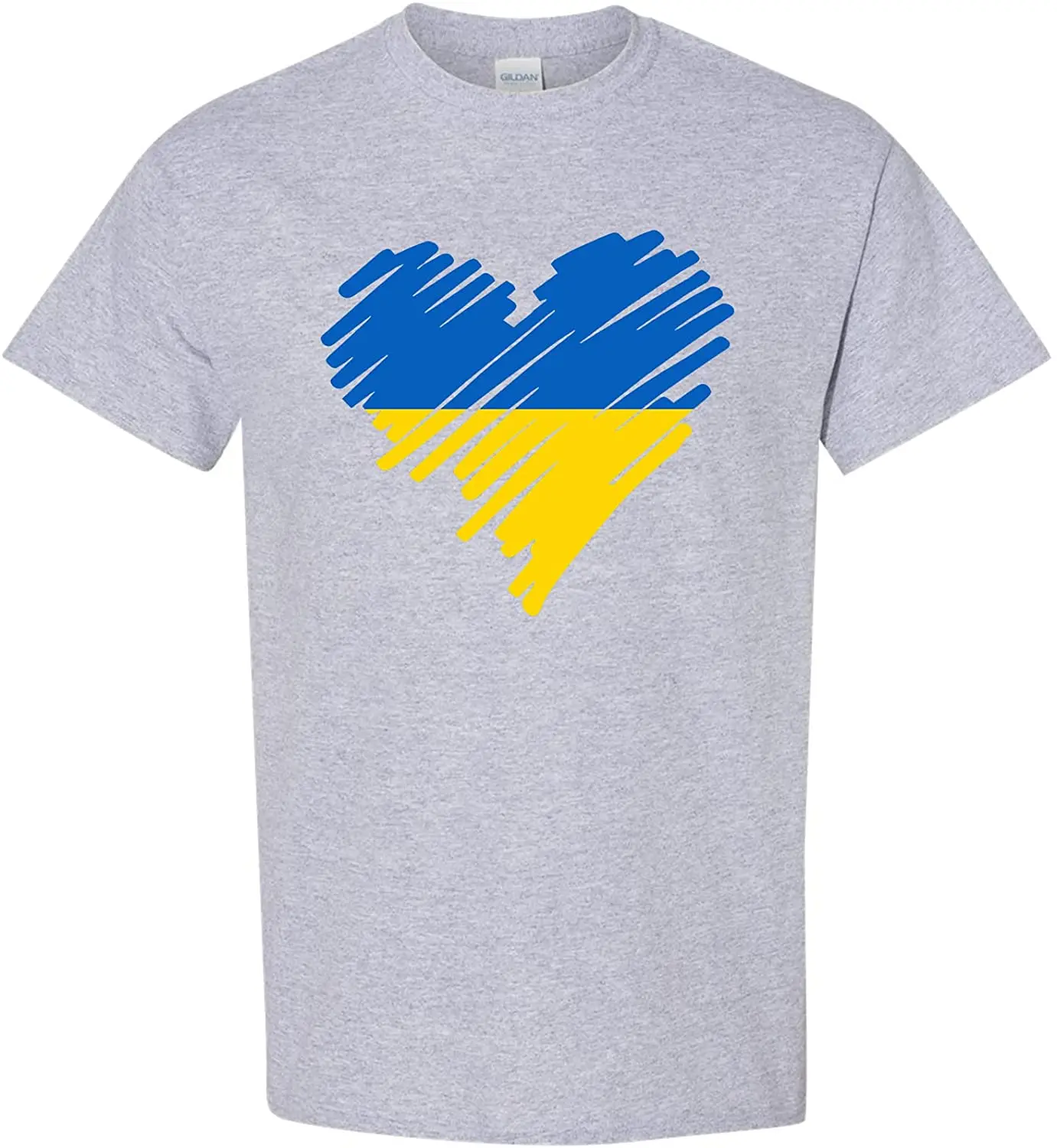 

Summer Short Sleeve T-shirt for Men and Women Ukraine Ukrainian Heart Love Flag T-Shirt Graphic T Shirts National Flag