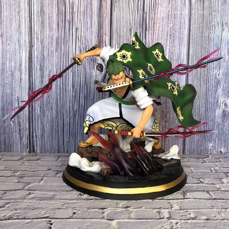 

Фигурка ророноа-Зоро, 31 см, фигурки героев мультфильма «Страна ВАО», три ножа, фигурка руры, модели, детские подарки