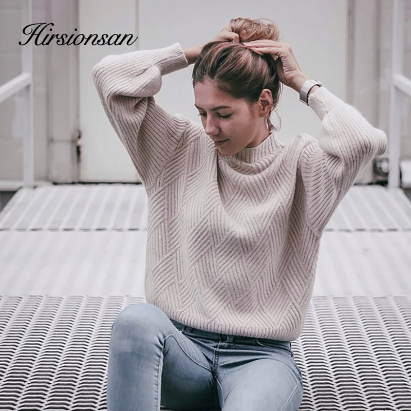 Свитер женский кашемировый с рукавами-фонариками Осень-зима 2019 | Женская одежда