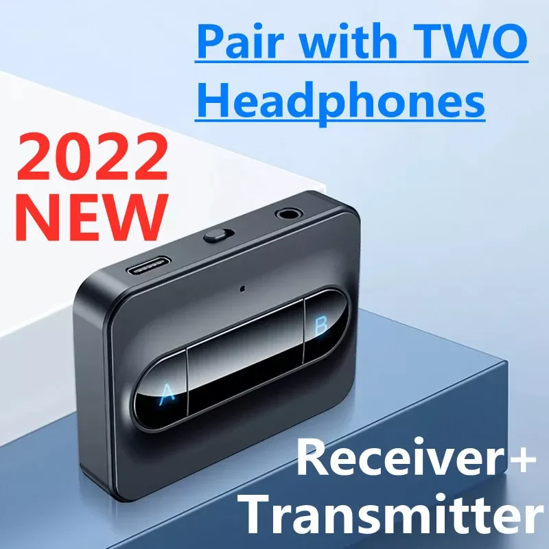 

Bluetooth 5.0 Audio Receiver Transmitter 3.5mm AUX Jack RCA Stereo Wireless Adapter for Car kit TV PC Speaker Pair 2 Headphones