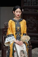 2022 traditional chinese vintage qipao female cheongsam dress flower print cheongsam elegant party dress folk dance dress qipao