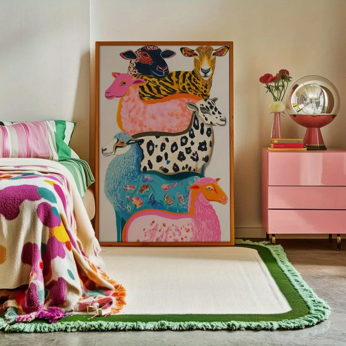 

Абстрактный постер с страусом на холсте