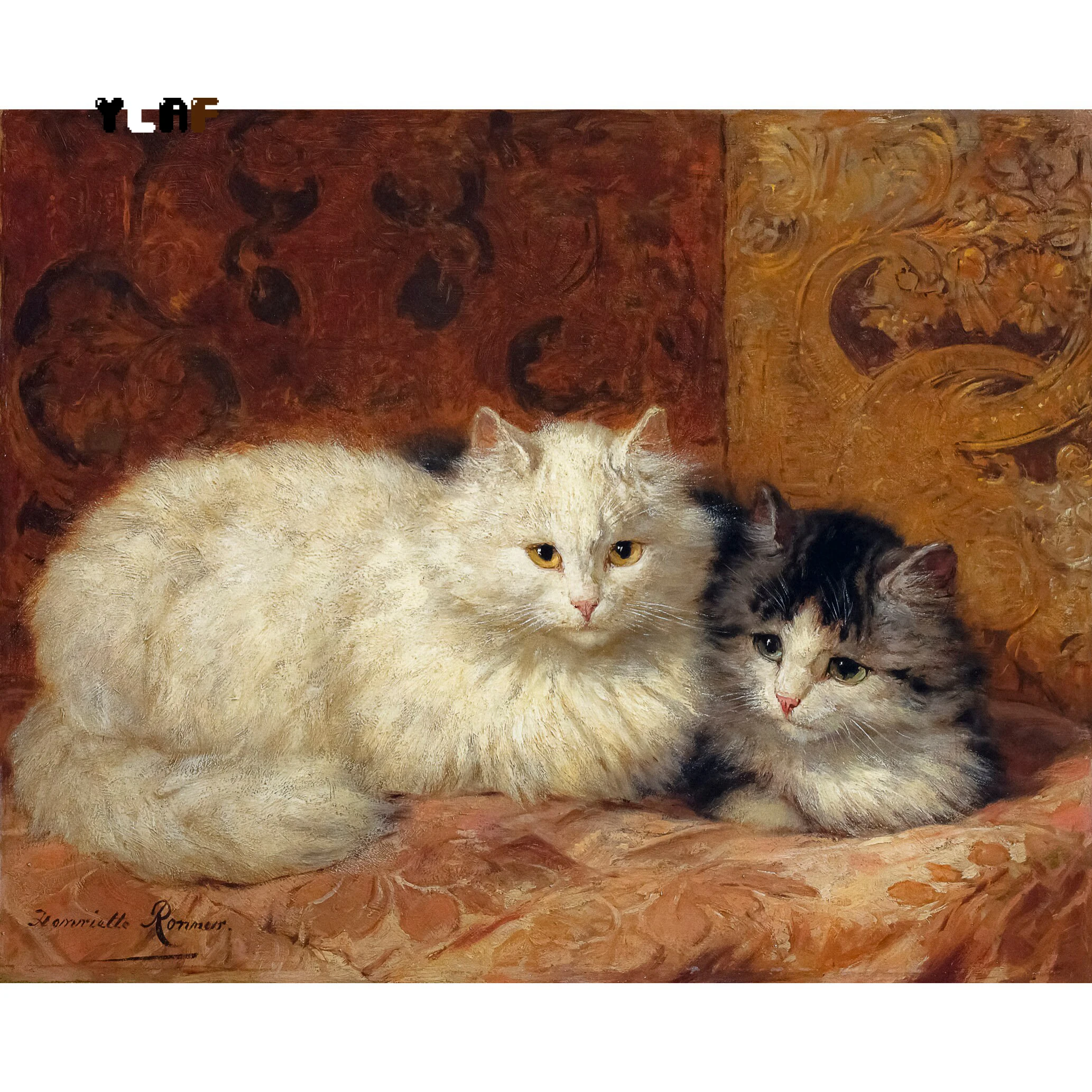 

Настенная картина "Vintage Cat", печать на холсте