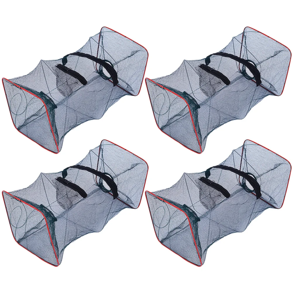 

4Pcs Fishing Bait Casting Crawfish Lobster Shrimp Collapsible Cast Net Fishing Nets