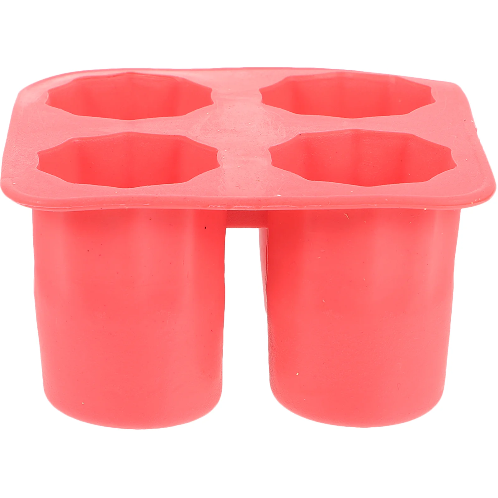 

4 Cup Water Bottle Ice Molds Candy Chocolate Cube Trays Silicone Soap Tray Small Glass