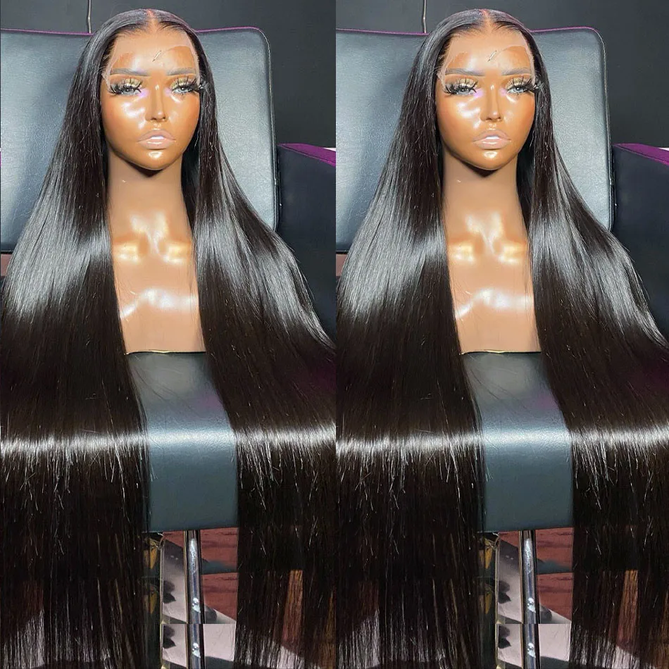 13x4 Transparent Human Hair Lace Frontal Wigs Pre Plucked Glueless Lace Wig Brazilian Straight Lace Front Human Hair Wigs