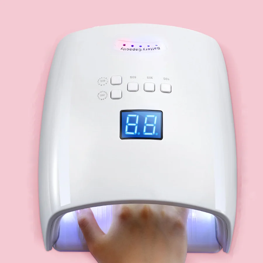 Built-in Battery Rechargeable Nail UV Lamp 66W Wireless Gel Polish Dryer S10 Pedicure Manicure Light Cordless LED Nail Lamp