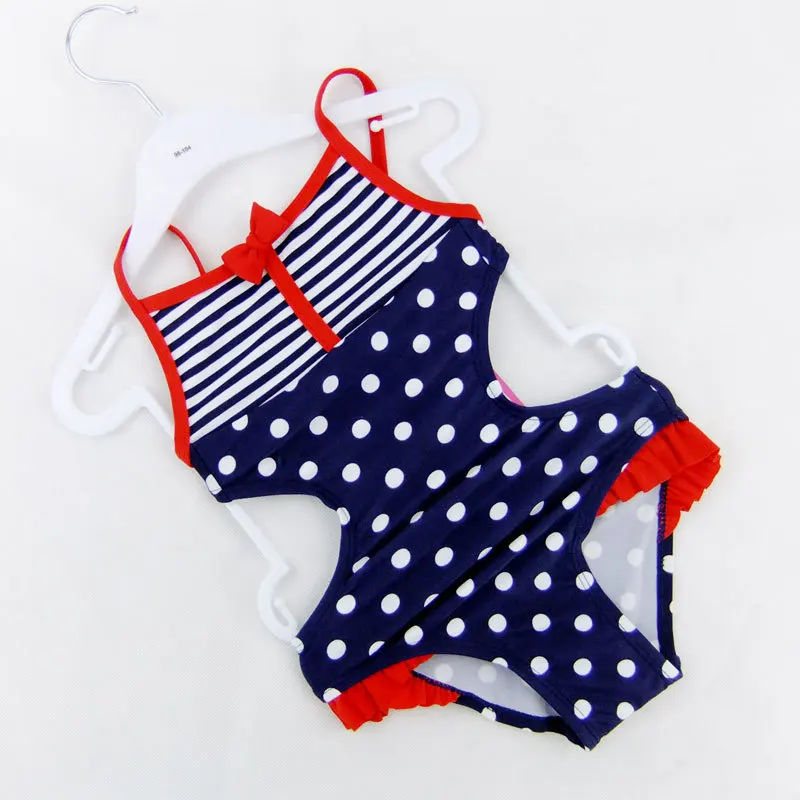 

Summer Baby Girl Bikini 2023 Kids One-Piece Swimwear Baby Girls Bathing Suits Dot Print Toddler Girl Swimsuit Ruffle Wear