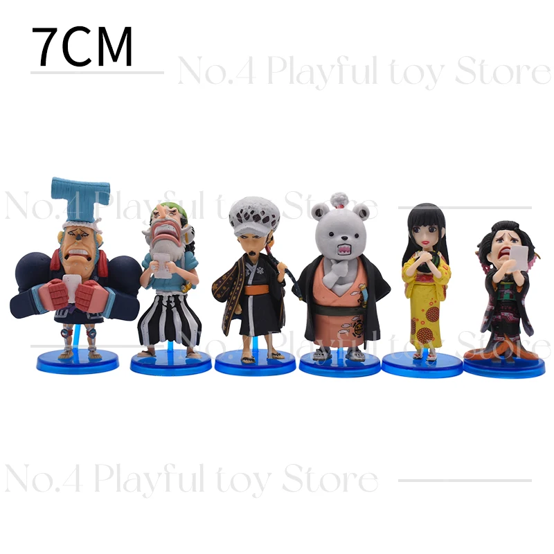 Аниме One Piece Набор статуэток Luffy Sanji Charlotte Linlin Kaidou Sakazuki черная борода Zoro Dracule Mihawk
