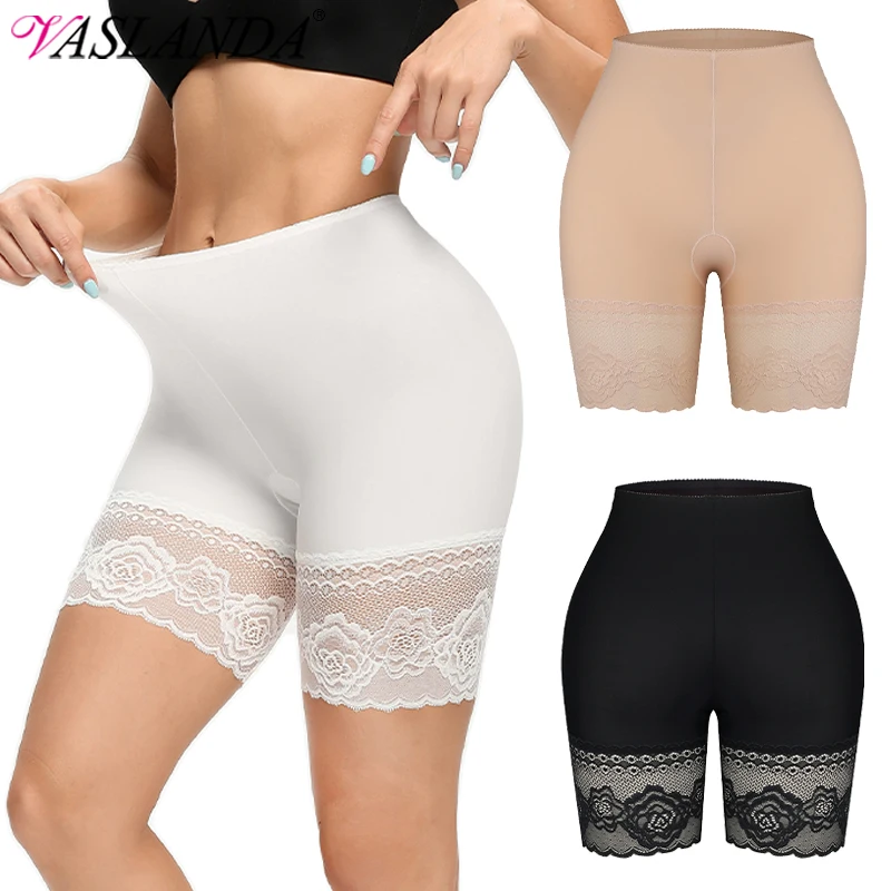 

Women Seamless High Waist Anti Chafing Thigh Under Skirt Boyshort Panties Sexy Lace Safety Slip Short Pants Smooth Body Shaper