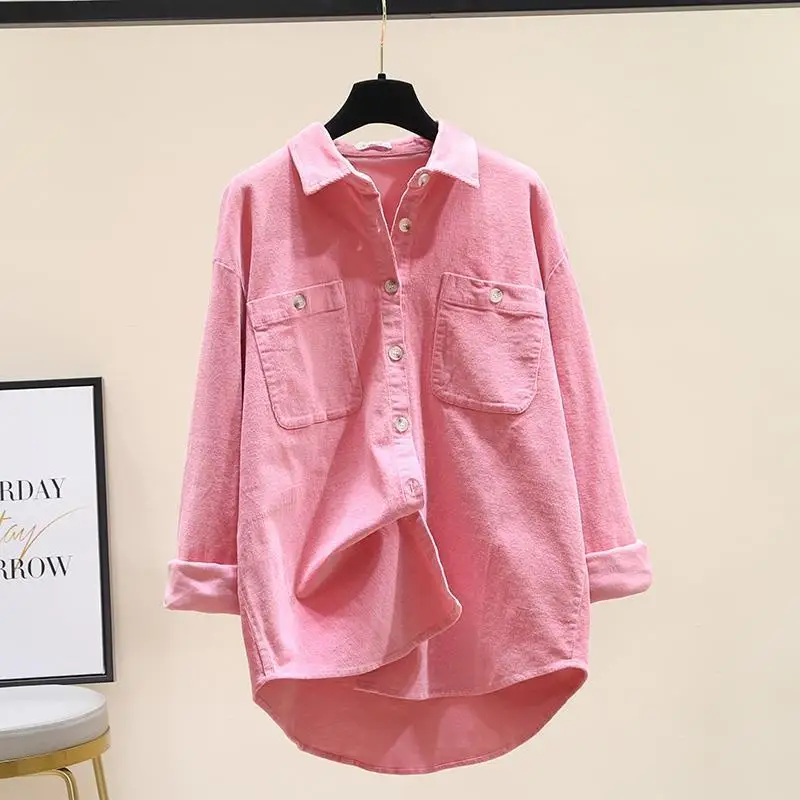 

Spring and Autumn Long Sleeve Shirt Women's Loose Shirt Top