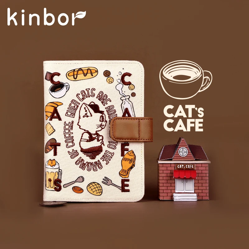 

Cute Cartoon Style Cat's Cafe Theme Journal Cover For Standard A6 Fitted Paper Book Creative Japanese Fashion Stationery Gift