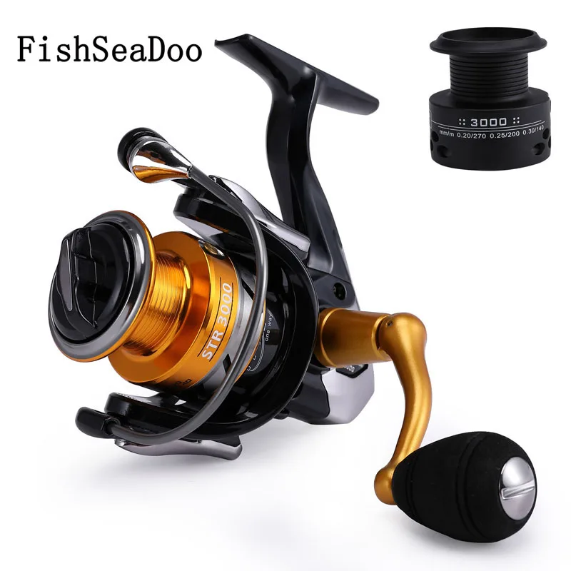 

All Metal Fishing Spinning Reel For Lure And Sea Rod 5.5:1 Ratio 11.5 MAX Brake 3000 4000 5000 6000 Bass Spool Trolling Wheel