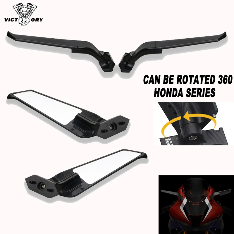 

Motorcycle Side Rearview Mirror Modified Wind Wing Adjustable 360 Rotating Rearview Mirror Suitable HONDA CBR600 CBR1000 CBR650