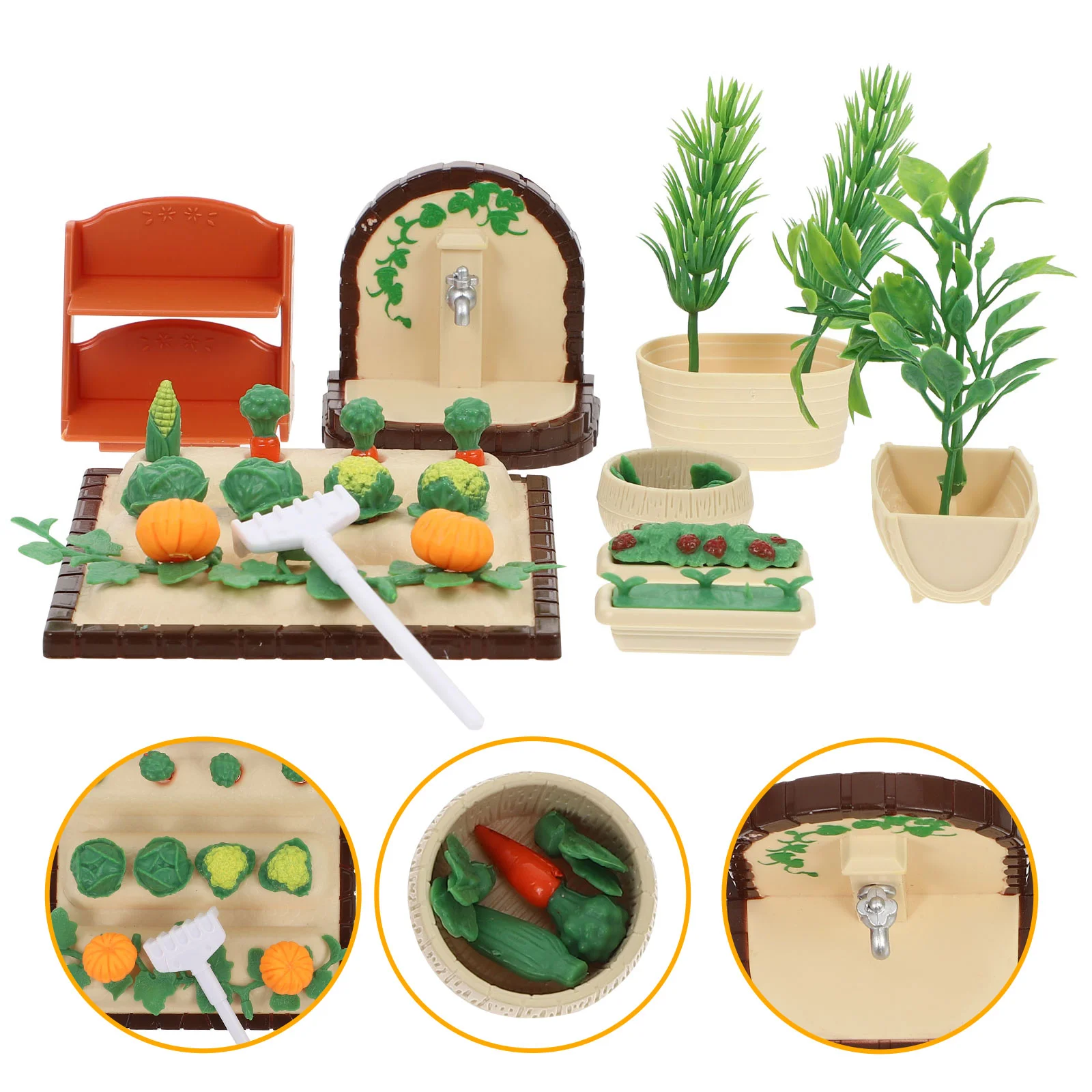 

1 Set Mini Decors Useful Fine Good Desktop Models Adornment Photography Props Plastic Kid Toys