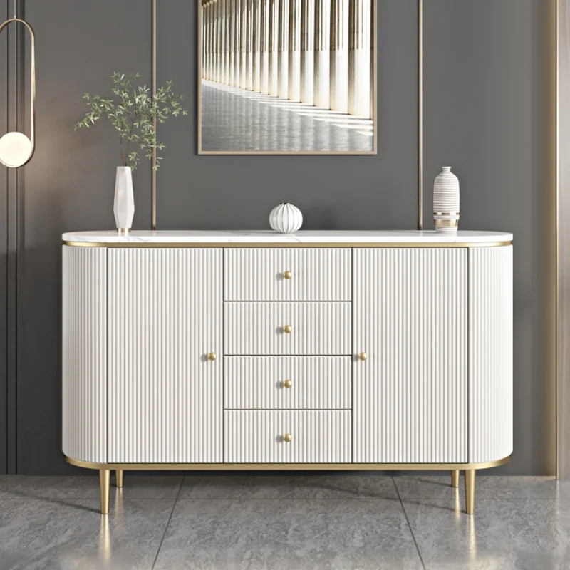 Роскошные современные шкафы для хранения модные белые с ящиками гостиной