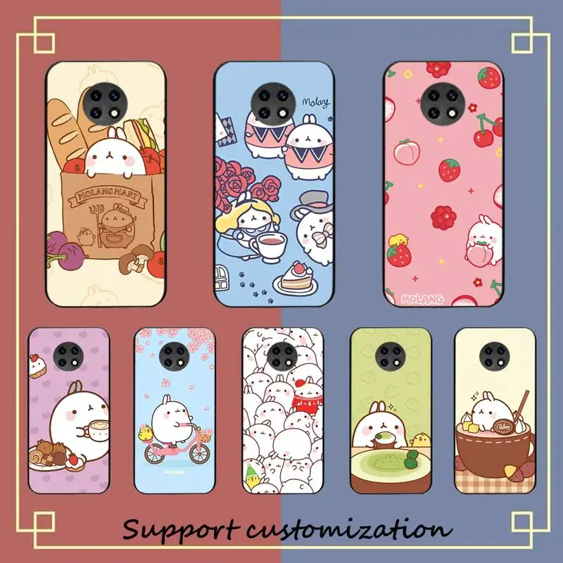 

kawaii Tea with Molang Phone Case for Redmi Note 8 7 9 4 6 pro max T X 5A 3 10 lite pro
