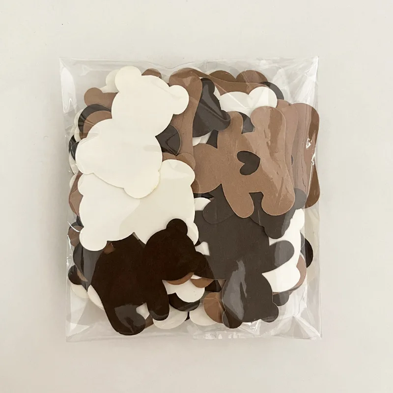 100 шт. бумажные обрезки медведя Тедди в трех цветах украшения для будущей мамы