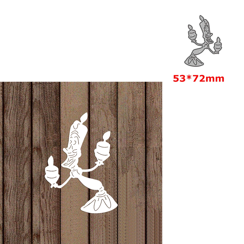 

Disney Lumiere Candlestick Metal Cutting Dies for DIY Scrapbooking Paper Craft Knife Mould Blade Punch Stencils Dies 2023