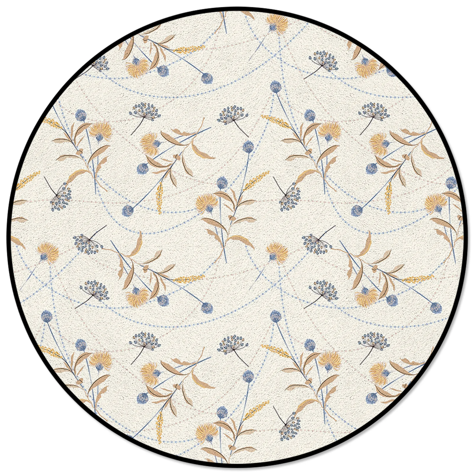 

Retro Flower Dandelion Carpets For Living Room Carpets For Bed Room Large Bedroom Decor Circle Rug Area Rug Large