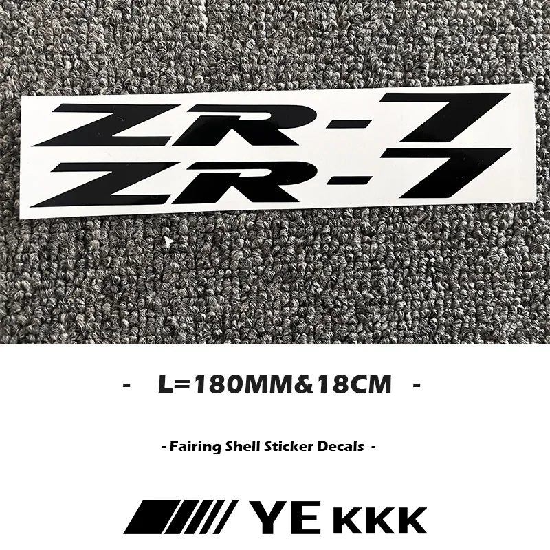 2X 180MM Motorcycle Fairing Shell Hub Head Shell Fuel Tank Sticker Decal White Black For Kawasaki ZR-7 ZR7