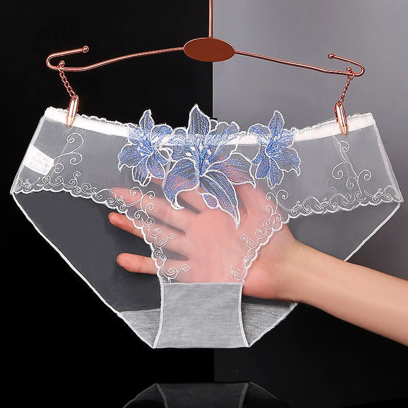 

Сексуальные кружевные трусики, быстросохнущие прозрачные сетчатые женские бесшовные трусики трусы до середины талии Elastic из эластичной тк...