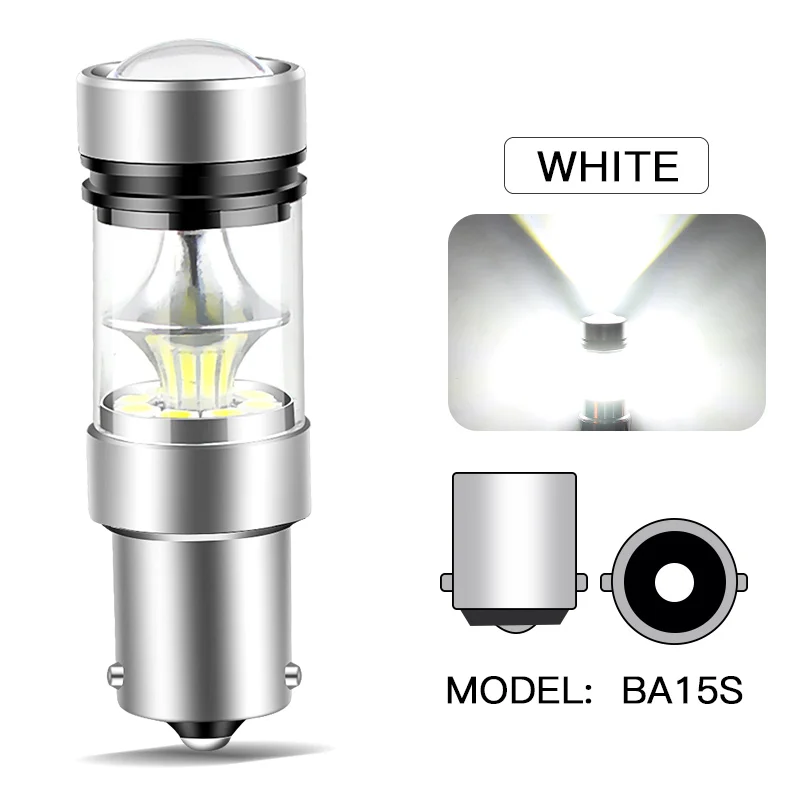 

2 шт. 1156 BA15S P21W BAU15S PY21W T20 7443 3157 1157 P21/5W P21/4W W21/5W Светодиодные лампы 100 Вт Светодиодная лампа CanBus для указателя поворота