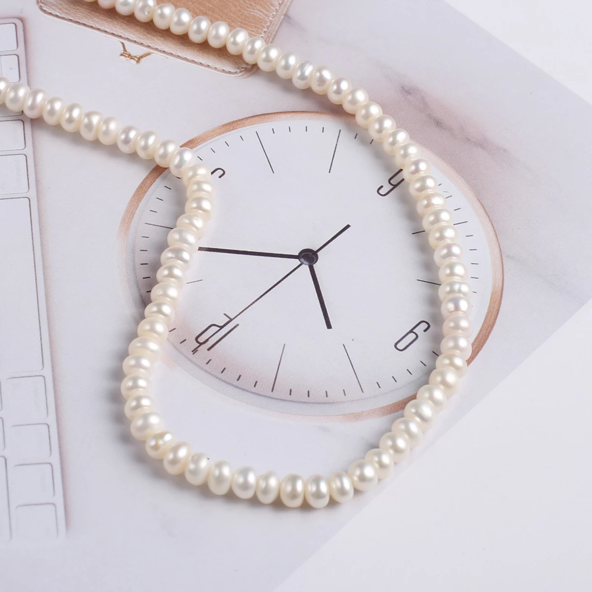 Natural Pearl Rondelle Beads AAA Loose Spacer Bead High Quality for Jewelry Making Diy Women Elegant Necklace Bracelet Crafts