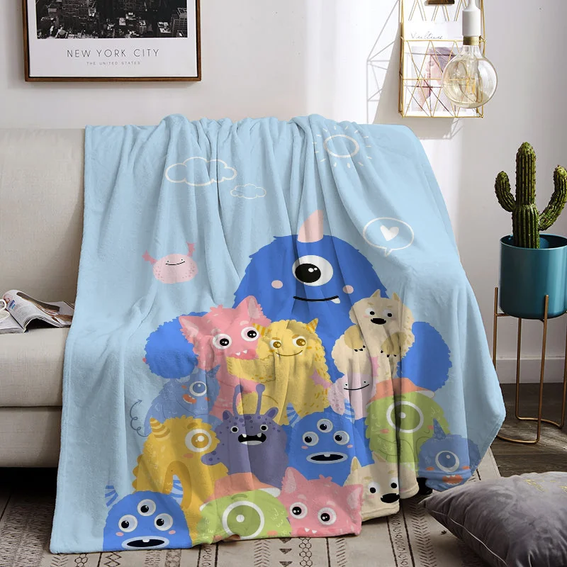 Одеяло Little Monster L-образная флисовая ткань декоративный плед для гостиной и