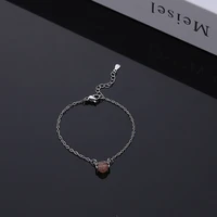 korean fashion cute cat kitty bracelet for women trendy pink crystal bead chain bracelet girl chain bangle jewelry gift for bff