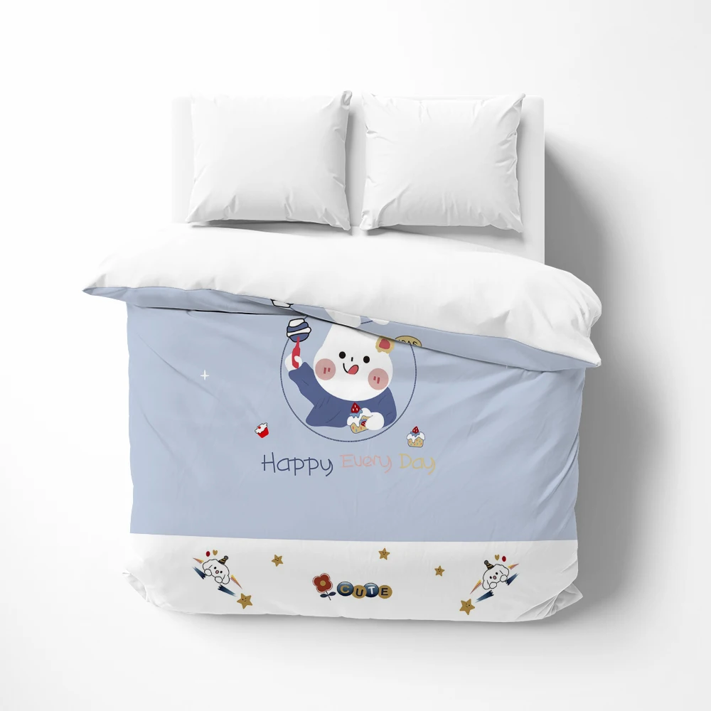 Постельное белье с мультяшным Кроликом пододеяльник/одеяло/удобный чехол милое