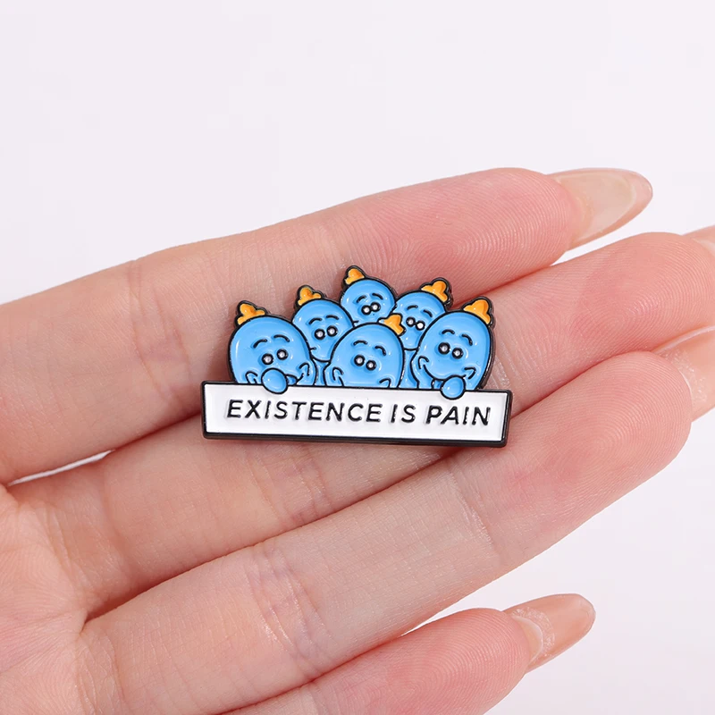 Броши С Тисненой Эмалью И Милым Дизайном Синего Монстра. Индивидуальные Булавки