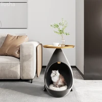nordic light luxury creative cat litter art simple modern metal side table living room sofa side cabinet coffee table minimalist
