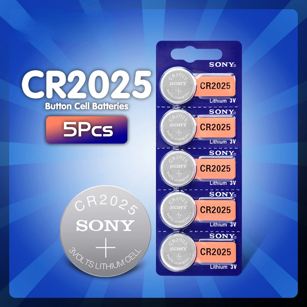 

5 шт., Литиевые Батарейки для измерения веса часов SONY cr2025